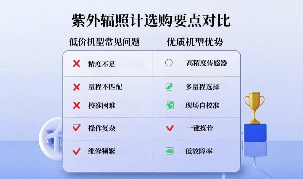紫外輻照計(jì)選購(gòu)避坑指南：5大常見(jiàn)痛點(diǎn)解析