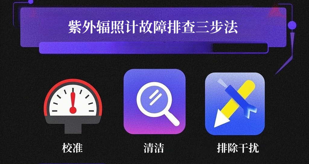 紫外輻照計(jì)測(cè)量不準(zhǔn)？3步快速排查故障?